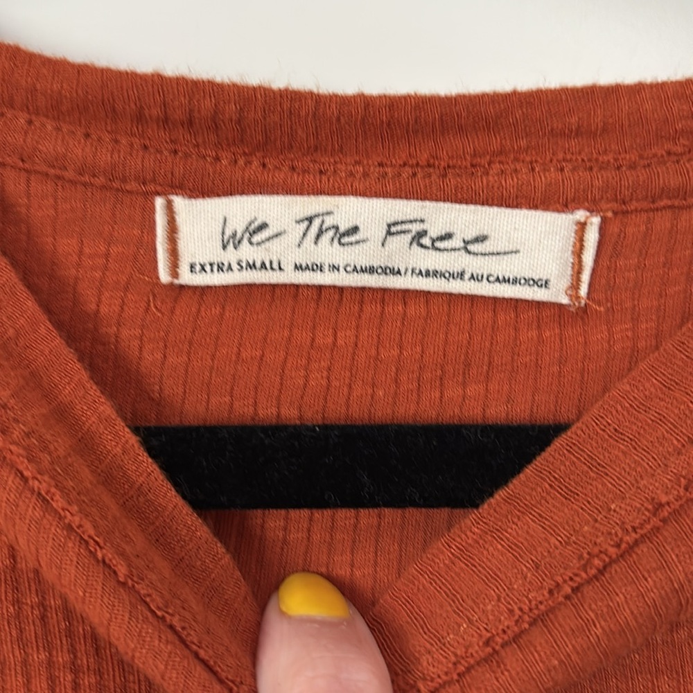 We The Free Rust Colored Ribbed Muscle Tank Top - Picture 2 of 8